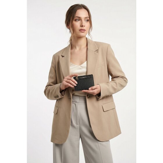 Lazarotti Bolonia Llavero de cuero Tarjetero de cuero de 11,5 cm con compartimento para etiqueta de aire