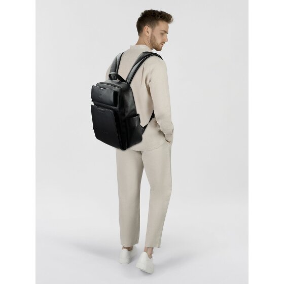 Piquadro Ael Mochila de día Piel 37 cm Compartimento para el portátil