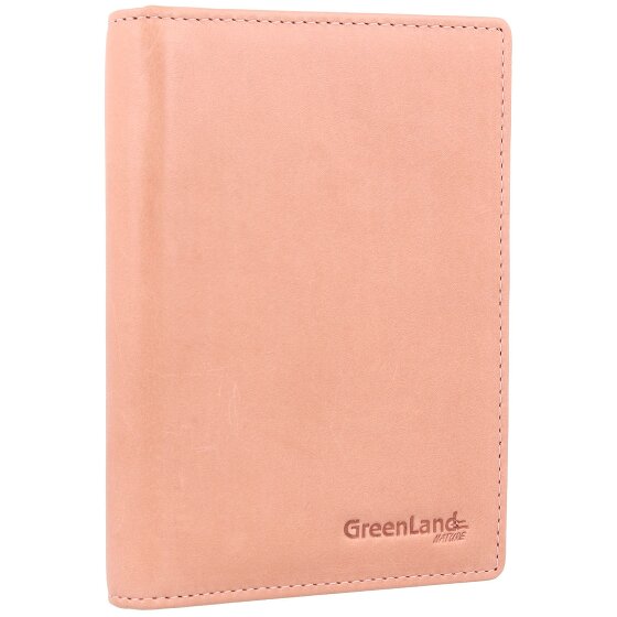Greenland Nature Funda de color suave para pasaporte de cuero RFID 12 cm