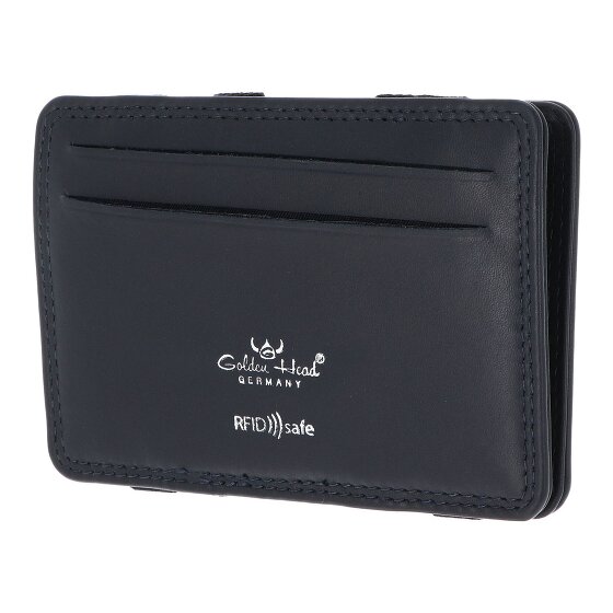 Golden Head Polo Estuche para tarjetas de crédito Bloqueo RFID Piel natural 7.5 cm