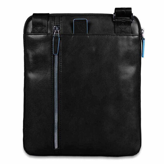 Piquadro Bolso cuadrado azul de cuero 21 cm