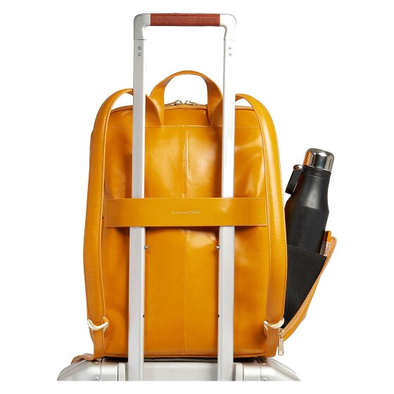 Piquadro Blue Square Mochila de día Protección RFID Piel 37 cm Compartimento para el portátil