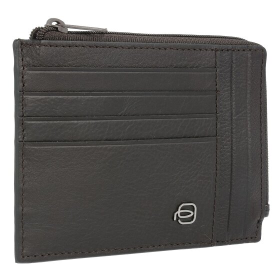 Piquadro Funda cuadrada negra para tarjetas de crédito Piel RFID 12,5 cm