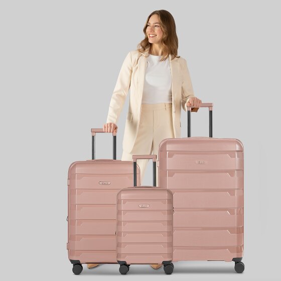 d&n South Dakota 4 ruedas Juego de maletas 3 piezas con pliegue de expansión