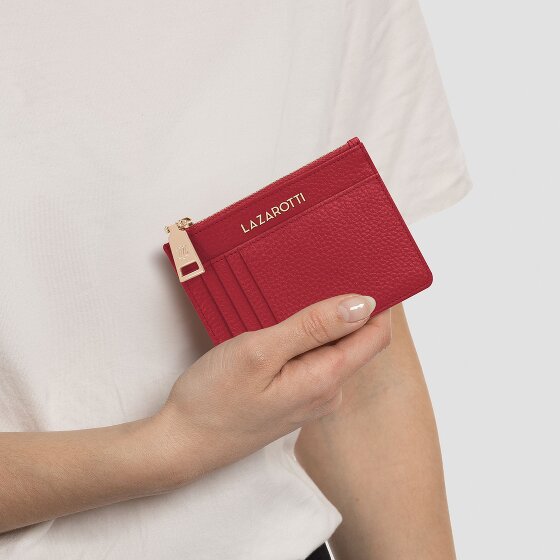 Lazarotti Estuche para llaves de piel Bolonia 11,5 cm con compartimento para etiqueta de aire