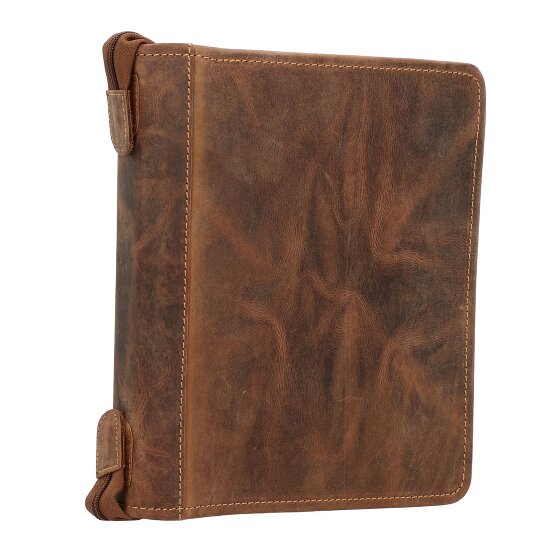 Greenburry Estuche de escritura de cuero vintage de 26 cm