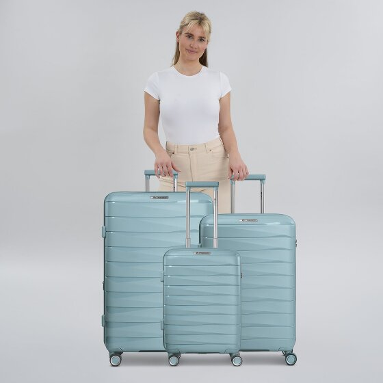 Franky London 4 ruedas Juego de maletas 3 piezas con pliegue de expansión