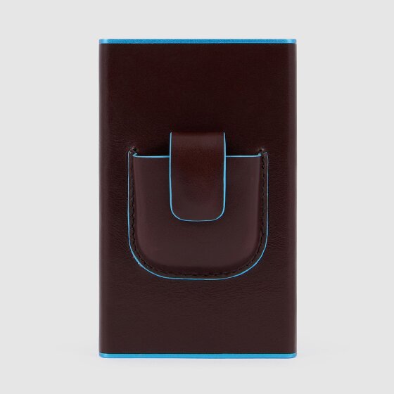 Piquadro Black Square Estuche para tarjetas de crédito Protección RFID Piel 6 cm