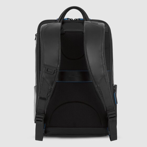 Piquadro Blue Square Revamp Mochila de negocios Protección RFID Piel 43 cm Compartimento para el portátil