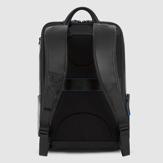 Piquadro Blue Square Revamp Mochila de negocios Protección RFID Piel 43 cm Compartimento para el portátil