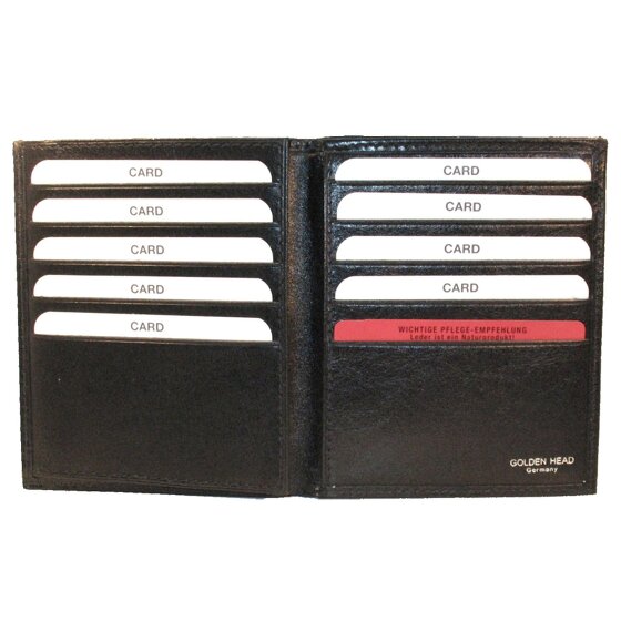 Golden Head Billetera Colorado de cuero RFID 10 cm