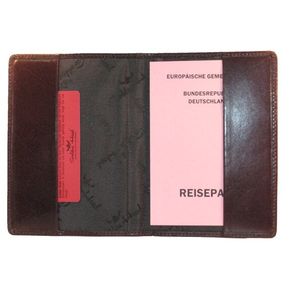 Golden Head Estuche para pasaporte de Colorado de cuero RFID de 10 cm
