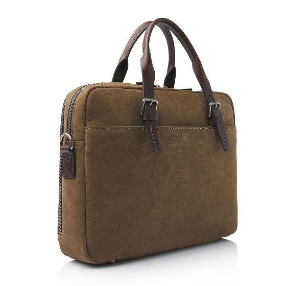Castelijn & Beerens Nubuck Maletín Piel 41 cm Compartimento para el portátil