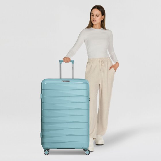 Franky London 4 ruedas Carrito L 74 cm con pliegue de expansión