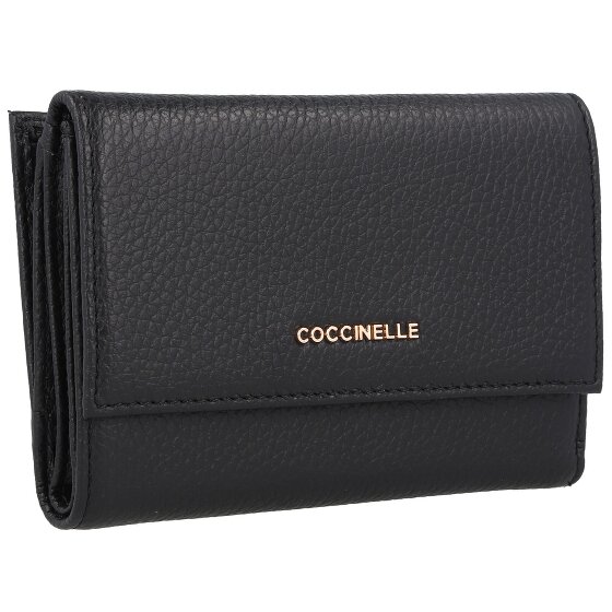 Coccinelle Cartera de piel blanda metalizada 14 cm