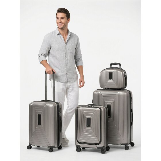 Redolz Essentials14 Juego de maletas de 4 ruedas Beautycase 4pcs con compartimento para portátil plegable expansible