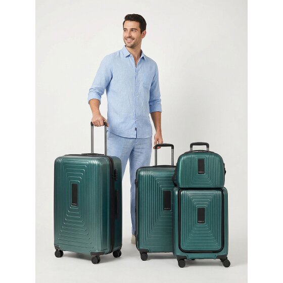 Redolz Essentials14 Juego de maletas de 4 ruedas Beautycase 4pcs con compartimento para portátil plegable expansible