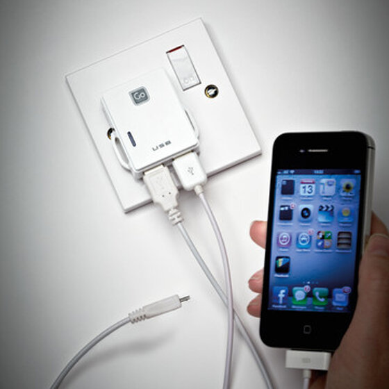 Go Travel Cargador Doble USB para Micro USB + Dispositivos Apple UK