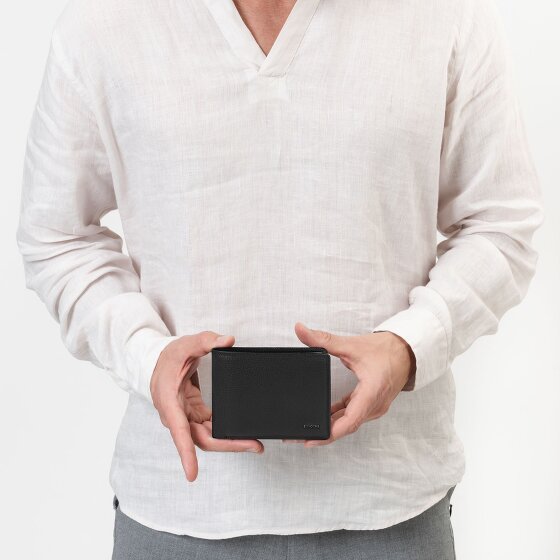 Redolz Cartera de piel Essentials QF RFID de 12 cm desplegable con compartimento de cremallera