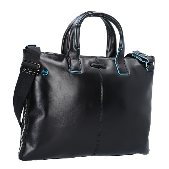 Piquadro Maletín cuadrado azul Piel 42 cm Compartimento para portátil