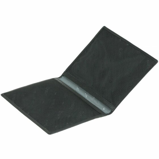 Esquire Funda de identificación de cuero con logotipo 12 cm