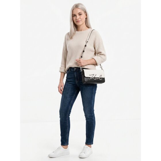 Karl Lagerfeld Signature 2.0 Bolsa de hombro Piel natural 22 cm
