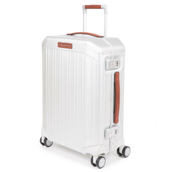 Piquadro Trolley cabina Alu 4 ruedas 55 cm