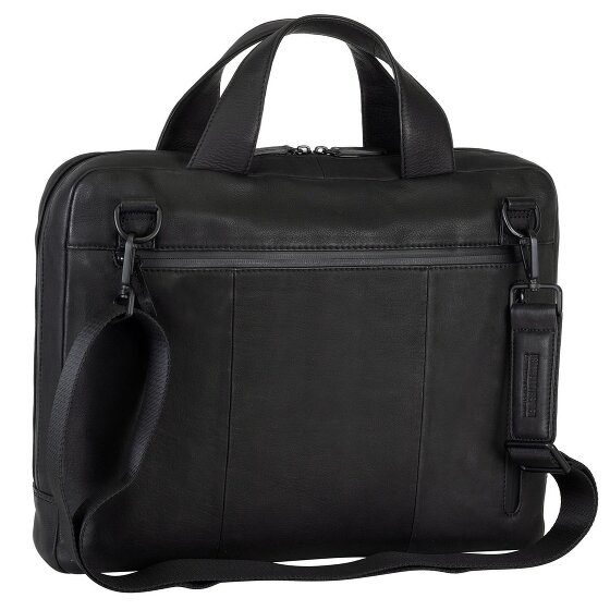 Leonhard Heyden Maletín de cuero Hague con compartimento para el portátil de 38 cm