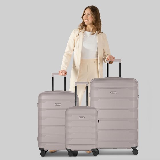 d&n South Dakota 4 ruedas Juego de maletas 3 piezas con pliegue de expansión