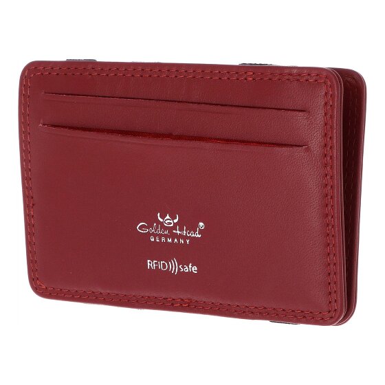 Golden Head Polo Estuche para tarjetas de crédito Bloqueo RFID Piel natural 7.5 cm