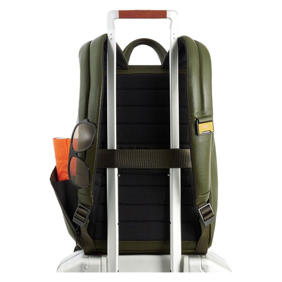 Piquadro Russell Mochila de negocios Protección RFID Piel 42 cm Compartimento para el portátil