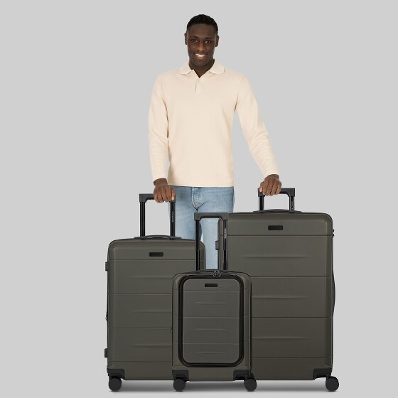 Police London 4 ruedas Juego de maletas 3 piezas con pliegue de expansión