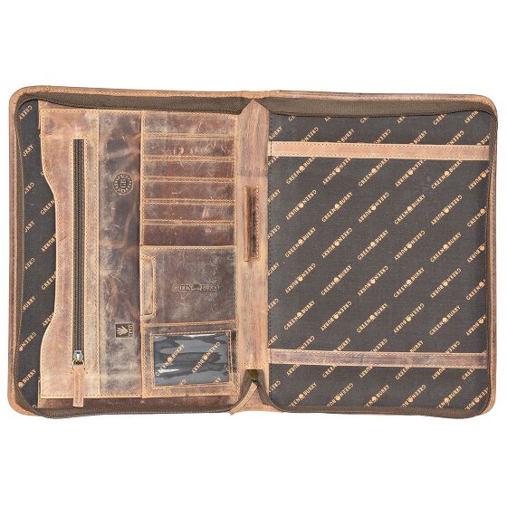 Greenburry Carpeta de anillas Vintage de cuero 26 cm