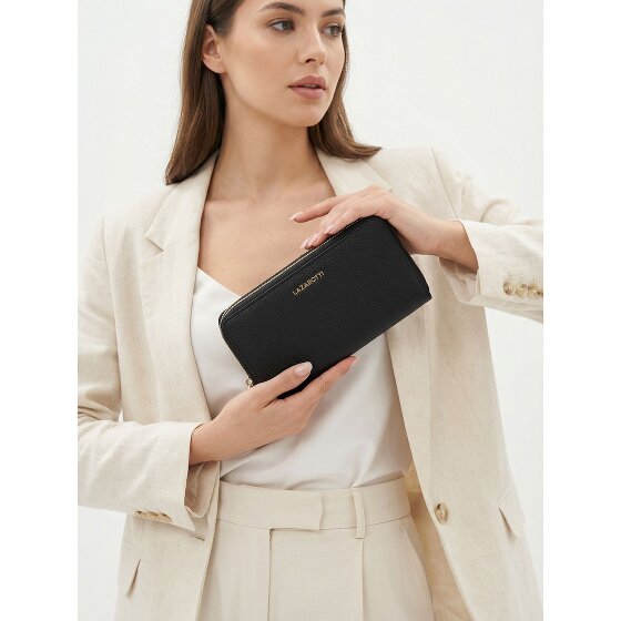 Lazarotti Billetero Bologna Piel XL Doble Cremallera RFID 20 cm