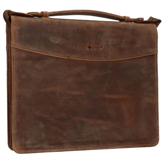 Greenburry Carpeta de anillas vintage de cuero 34 cm