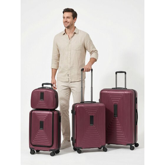 Redolz Essentials14 Juego de maletas de 4 ruedas Beautycase 4pcs con compartimento para portátil plegable expansible