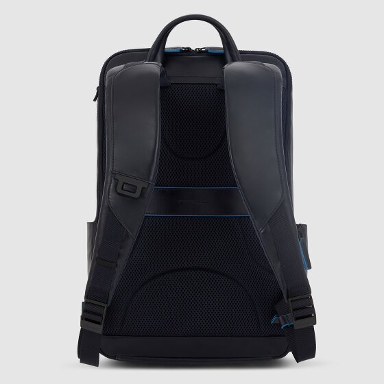 Piquadro Blue Square Revamp Mochila de negocios Protección RFID Piel 43 cm Compartimento para el portátil