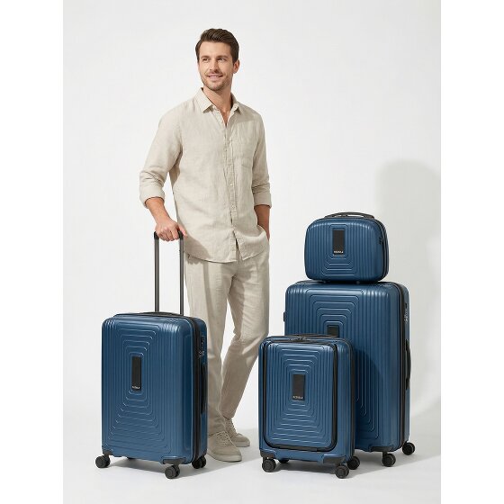Redolz Essentials14 Juego de maletas de 4 ruedas Beautycase 4pcs con compartimento para portátil plegable expansible