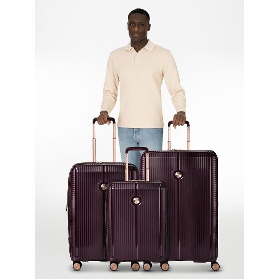 Polestream Paris 4 ruedas Juego de maletas 3 piezas con pliegue de expansión