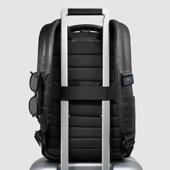 Piquadro Cronus Mochila de negocios Protección RFID Piel 41 cm Compartimento para el portátil