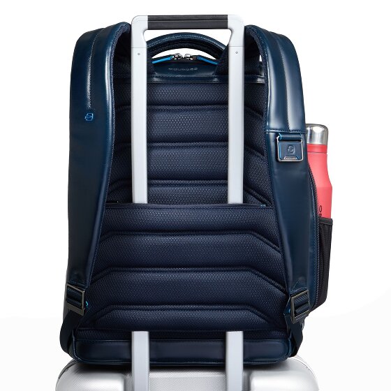 Piquadro Blue Square Mochila de día Piel 42 cm Compartimento para el portátil