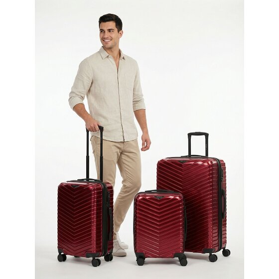 Redolz Essentials 18 4 ruedas Juego de maletas 3 piezas con pliegue de expansión