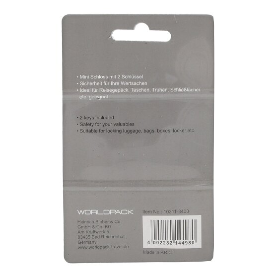 Worldpack Reiseaccessoires Cerradura de equipaje 3 cm