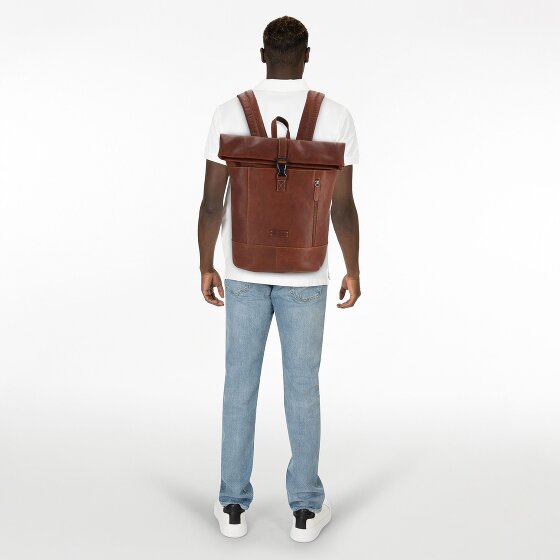 Jack Kinsky Porto Mochila de día Piel 43 cm Compartimento para el portátil