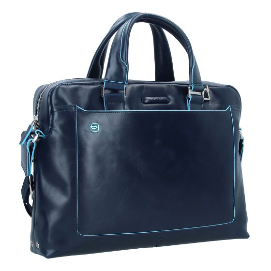 Piquadro Maletín cuadrado azul III Piel 40 cm Compartimento para portátil