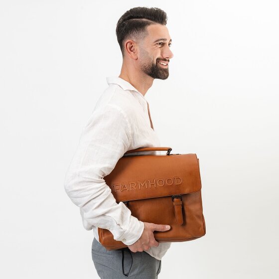 Farmhood Memphis Maletín XXL 3 compartimentos cuero 39 cm