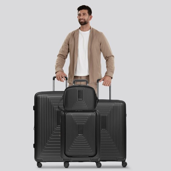 Redolz Essentials14 Juego de maletas de 4 ruedas Beautycase 4pcs con compartimento para portátil plegable expansible
