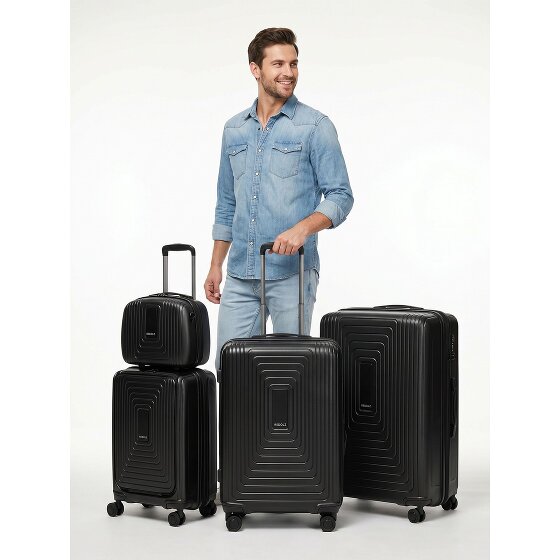 Redolz Essentials14 Juego de maletas de 4 ruedas Beautycase 4pcs con compartimento para portátil plegable expansible