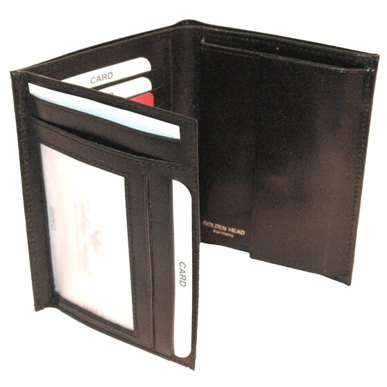 Golden Head Billetera Colorado de cuero RFID 9 cm