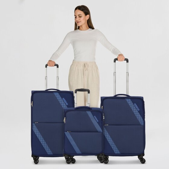 American Tourister Star Max 4 ruedas Juego de maletas 3 piezas con pliegue de expansión